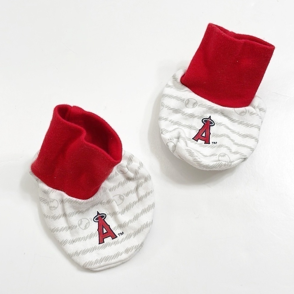 Los Angeles Angels baby booties